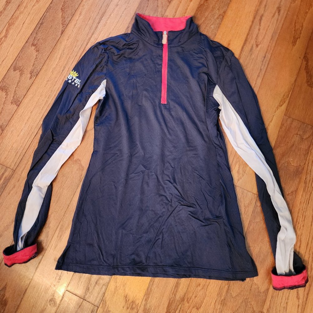 Kastel Denmark 1/4 zip sun shirt Navy Blue, Red size XS